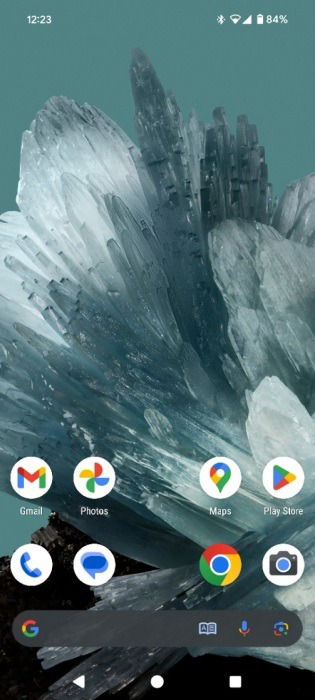 Google search widget with shortcut visible in Nova Launcher on Pixel. 