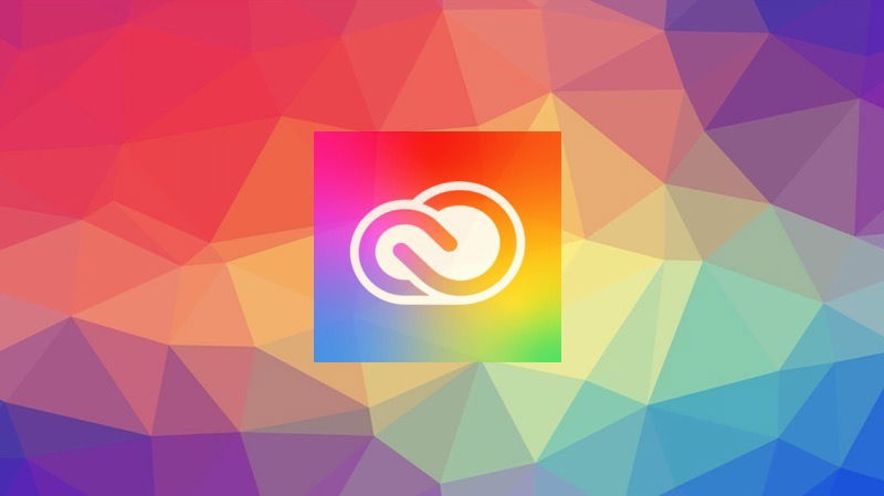 Adobe Creative Suite logo on vivid background