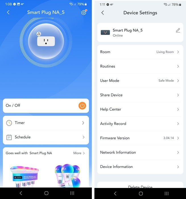 Linkind smart plug in the AiDot app.
