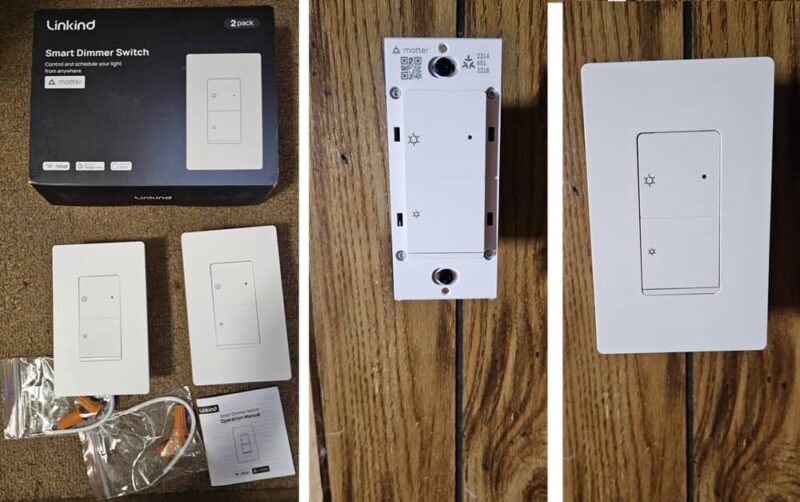 Linkind smart switches out of box and installed.