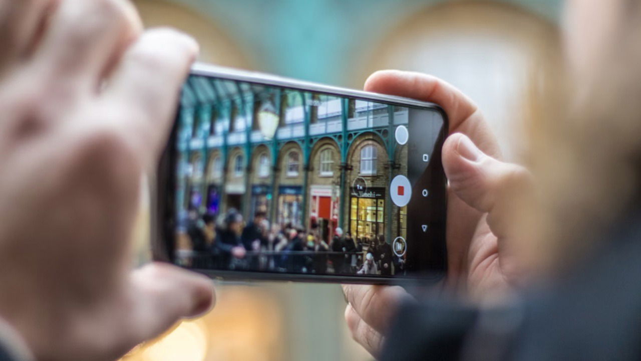 Android camera filming an event.