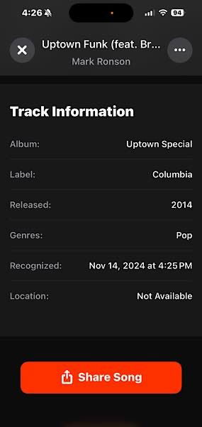 Apple Shazam Shows Location Not Available 