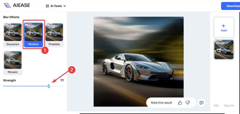 Apply Motion Blur With Ai Ease