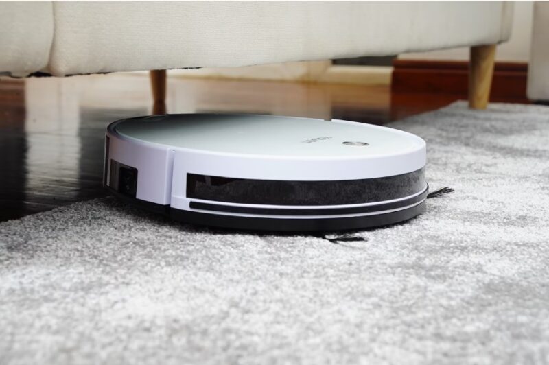 Robot vacuum going under furniture.