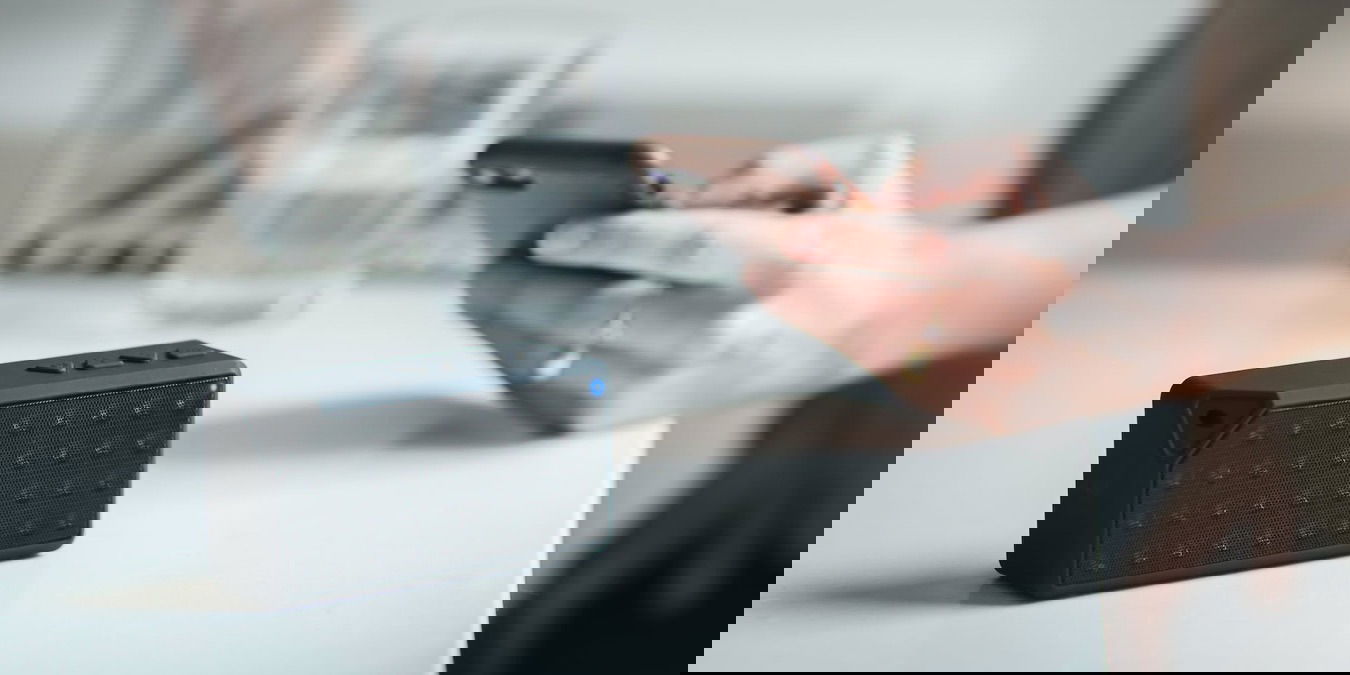 Bluetooth Speaker On A Desk