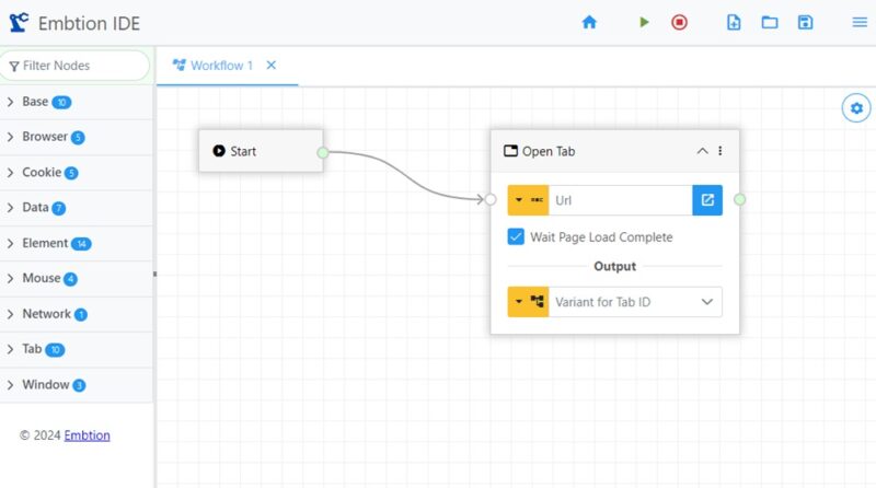 Setting up a workflow in Embtion.