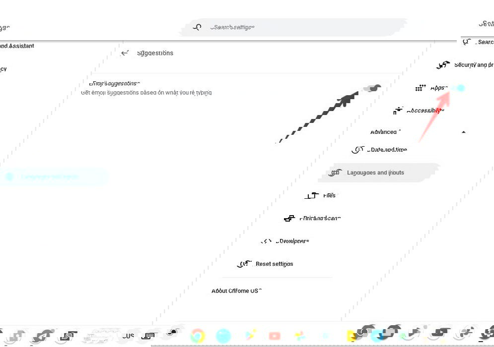 Toggling on the "Emoji suggestions" option.