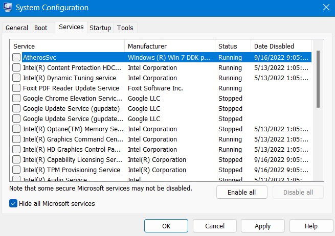 Common Windows Problems Solution System Configuration Disable A