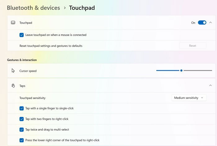 Common Windows Problems Solution Touchpad Settings