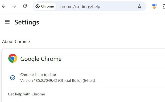 A latest up-to-date new official Chrome browser in Windows.