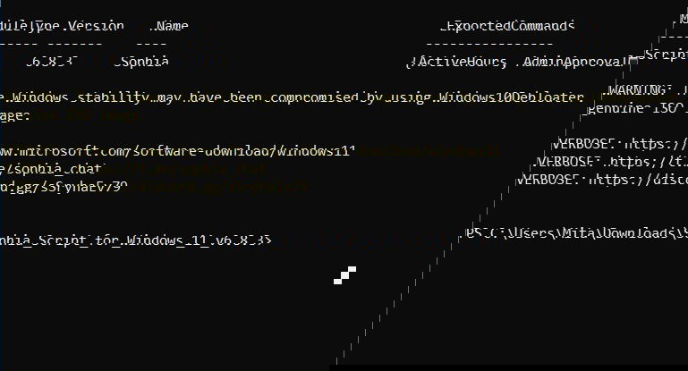 Extra components being installed using a debloat.