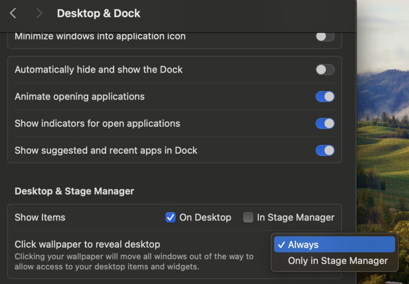 Desktop And Dock Settings Mac