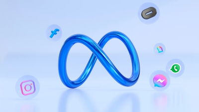 Meta logo with Meta properties.