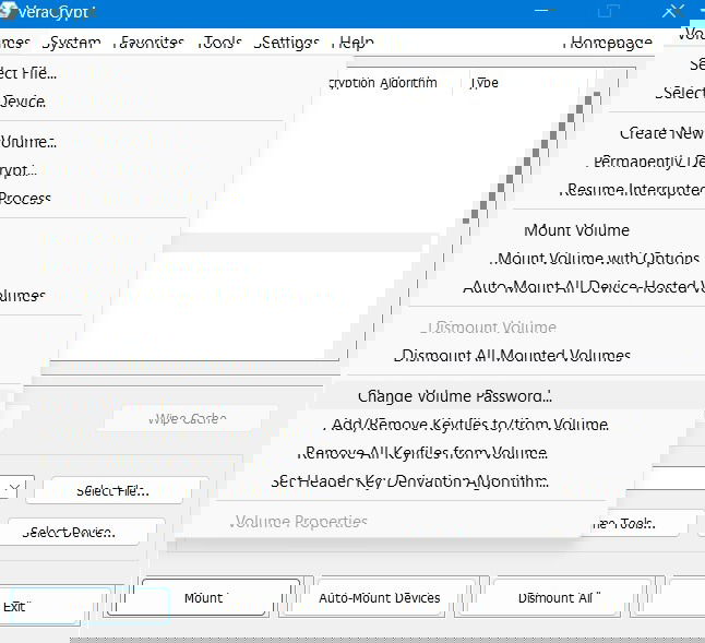 Change volume password in VeraCrypt for USB drive. 
