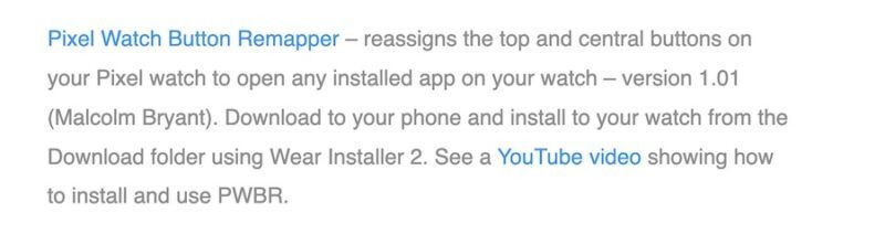 Download the Pixel Watch Remap App