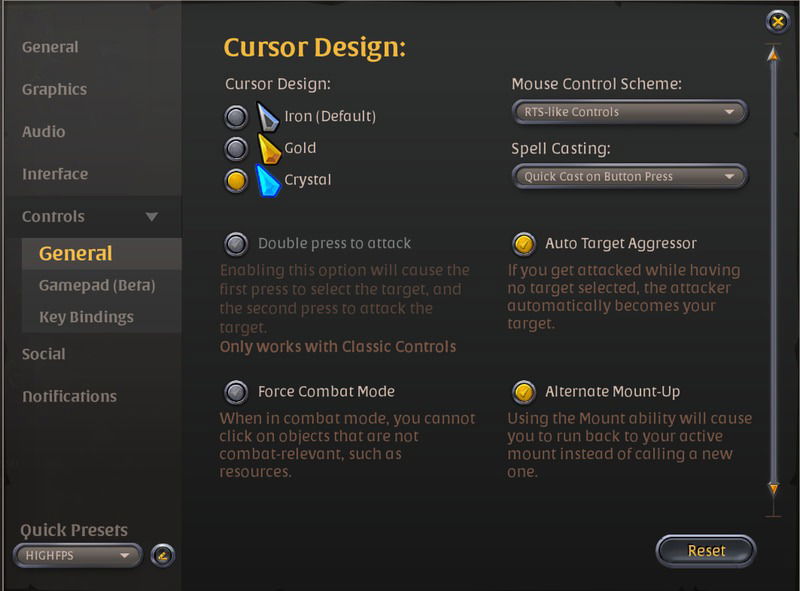 in game settings menu showing controls settings