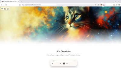 Copilot podcast about cats.