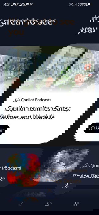 Discover feed with pre-created podcasts.