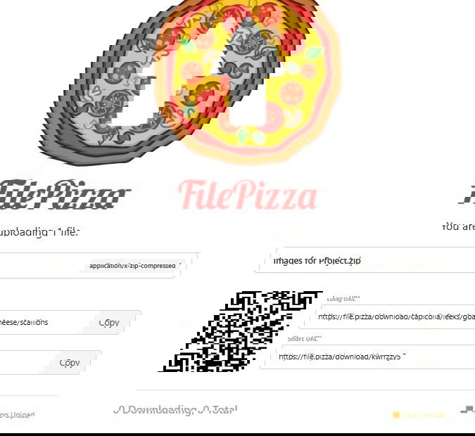 Uploading a file to share.