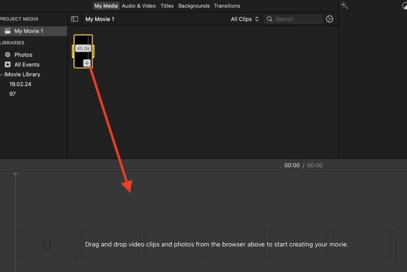 Imovie Move Video Timeline
