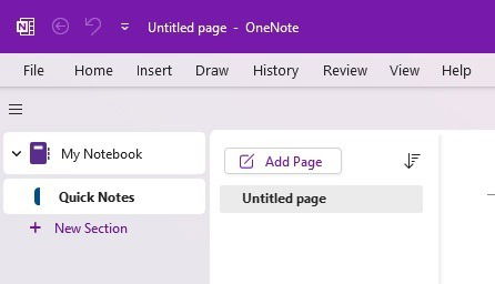 Showing new version of OneNote.