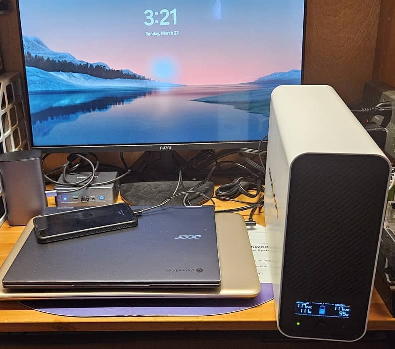 Home office with UPS connected.