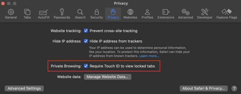 Private Browsing Settings Safari