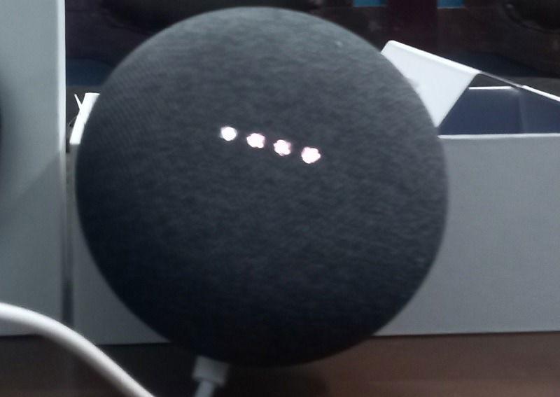 Google Home Mini Four Blinking Lights