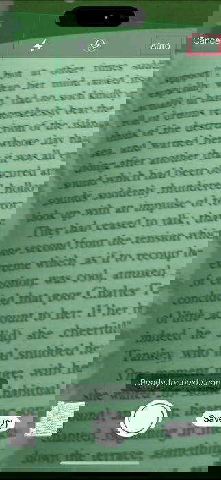 Scanning on WhatsApp for iPhone initiated.