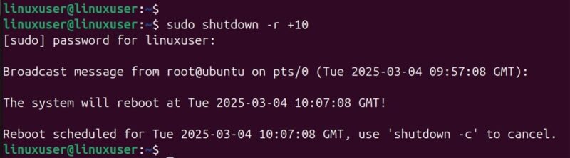 Schedule Restart Remotely