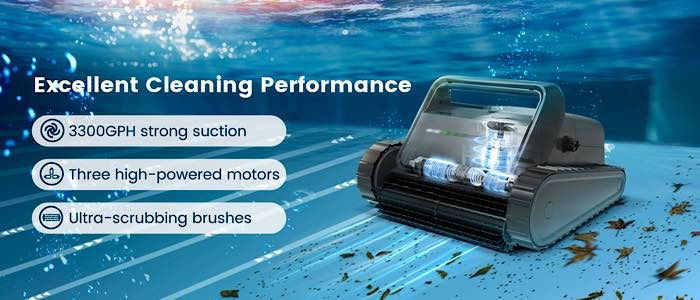 Smorobot C1 Pool Cleaner Excellent Cleaning Performance