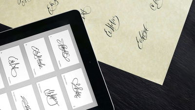 Tablet With Digital Signatures And Paper With Written Signatures Feature Image