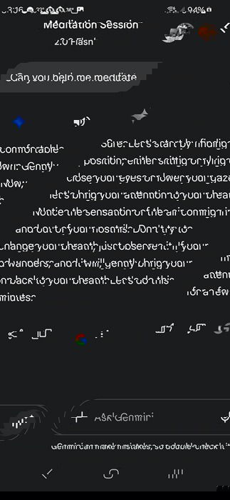 Simple meditation with Gemini.