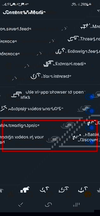 Turning off trending topics on Bluesky.