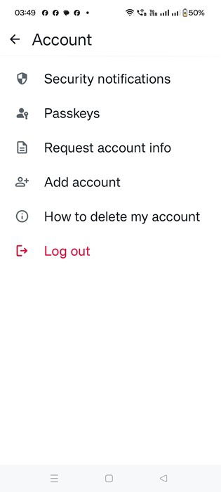 Log out of WhatsApp from a companion device on its Account page.