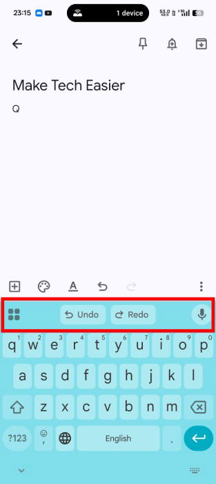 Undo Redo Buttons In Gboard