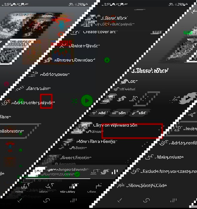 Inviting collaborators on Spotify.