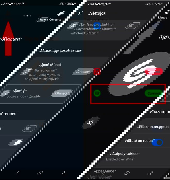 Syncing Shazam with Spotify.