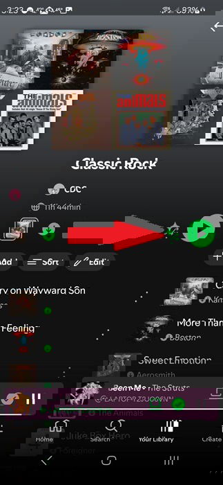 Turning on Smart Shuffle.