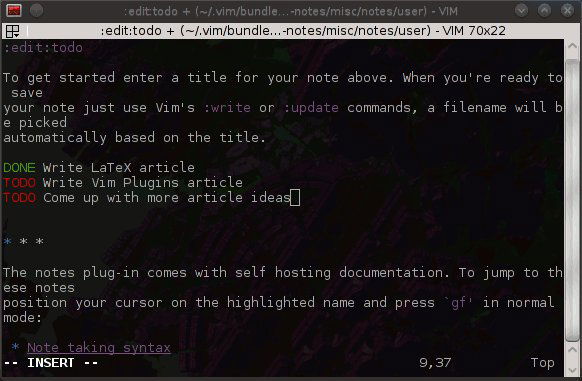 Vim plugins: Notes Vim plugins: Notes