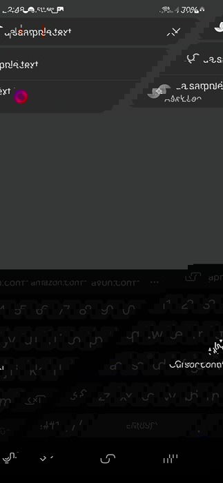 Moving the cursor with the keyboard spacebar. 