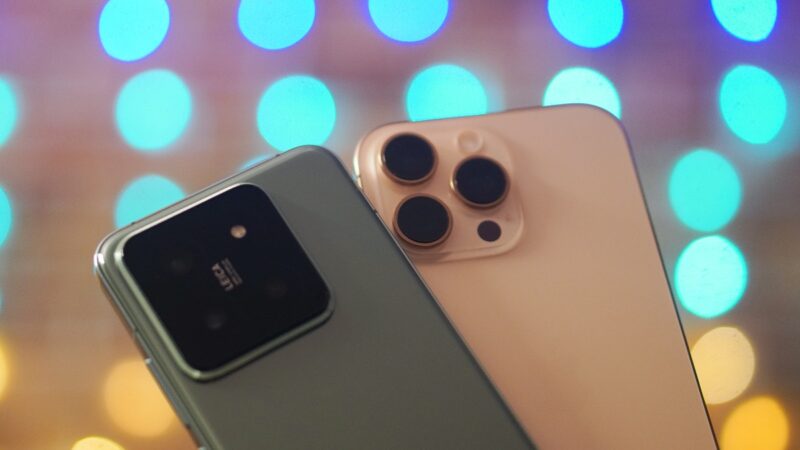 Xiaomi 14 And iPhone 16 Pro together