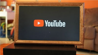 YouTube logo on a chalkboard with frame.