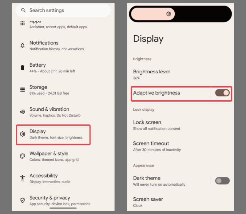 Adaptive Brightness Pixel