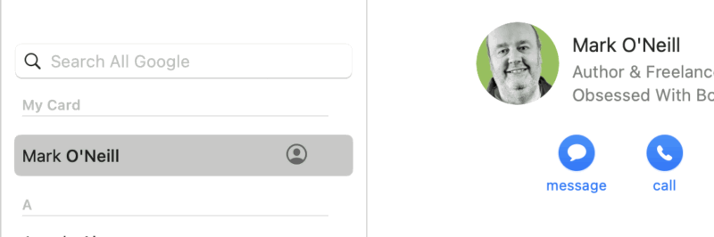 macOS contacts book edit