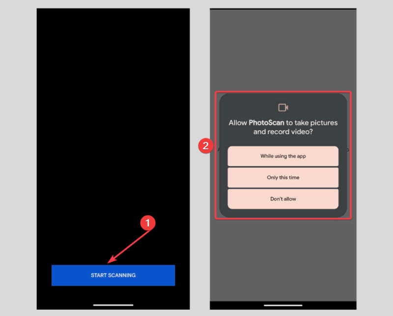 Allow Photoscan Permission