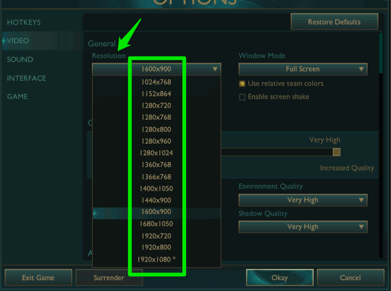 Decrease Game Resolution