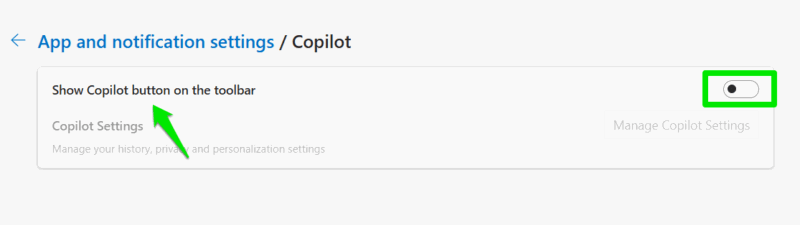 Option to disable Copilot in Edge sidebar