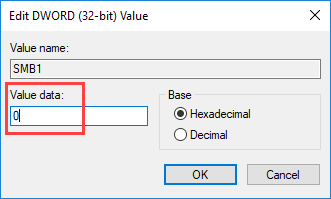 disable-smbv1-enter-value-data disable-smbv1-enter-value-data