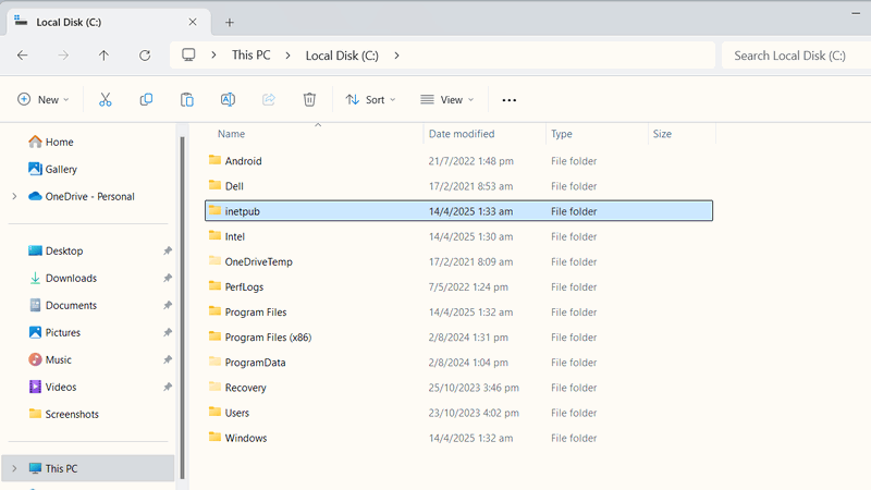 Inetpub Folder Featured